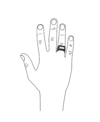 Large Square Word DAD Signet Band Ring Stainless Steel