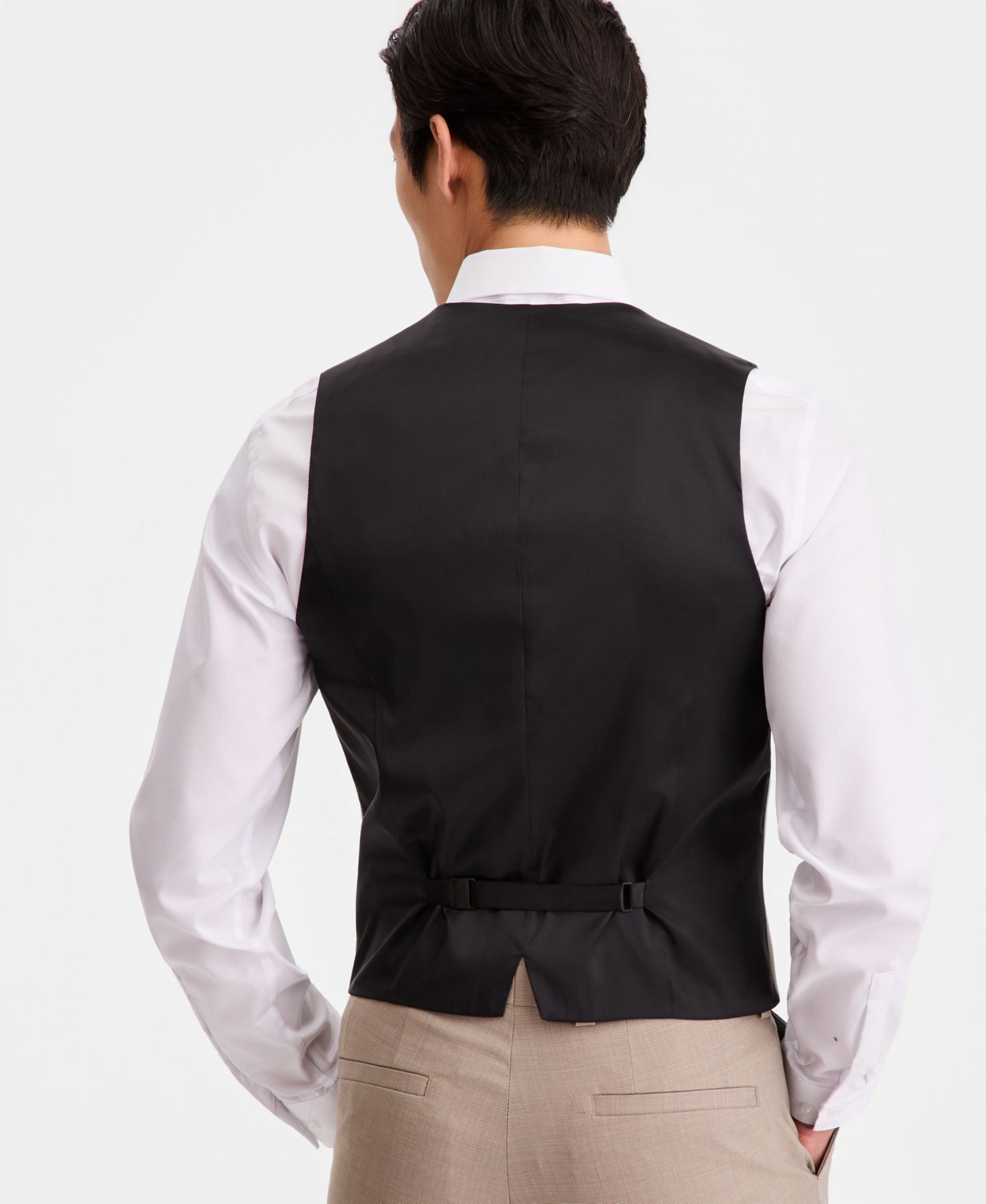 Мужской жилет Hugo Boss Modern-Fit Suit Vest, цвет: Средний бежевый — фото 2