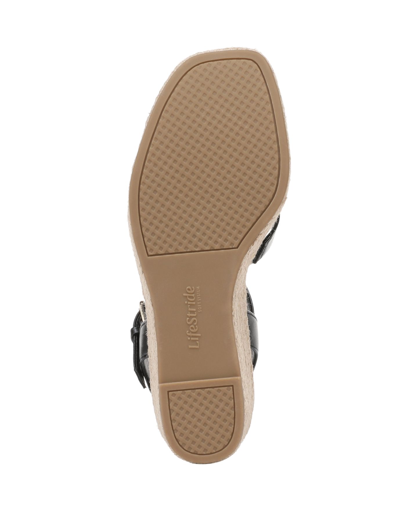 Женские сандалии LifeStride Havana Espadrille Wedge, цвет: Чёрная искусственная кожа — фото 5
