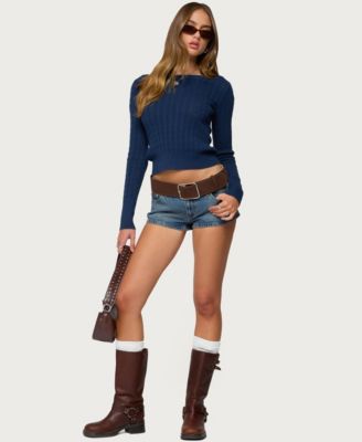 Women's Larah Boat Neck Cable Knit Sweater