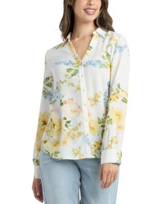 Women's Printed Button-Up Top