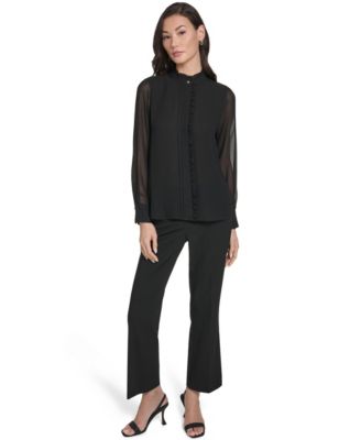 Women's Ruffle-Front Top