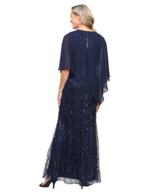 Women's V-Neck Beaded Gown