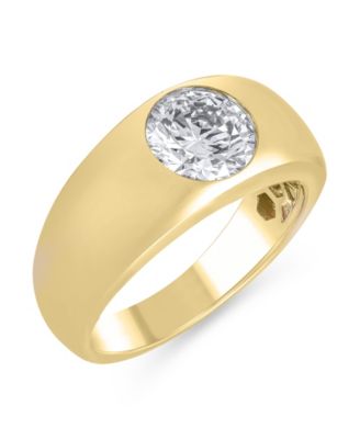 Certified Lab Grown White Diamond Solitaire Ring (1-1/2 ct. t.w.) in 14k Yellow Gold