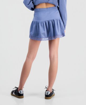 Juniors' Crochet Mini Skirt