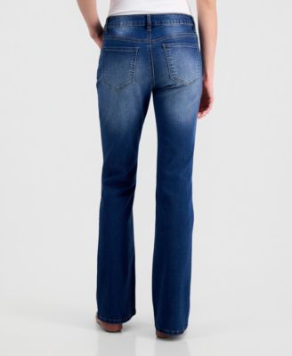 Juniors' Western Embroidery Rhinestone Bootcut Jeans