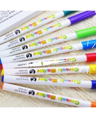 24 Colors Ceramic Marker, Acrylic Paint Pens for DIY, Ceramic Painting, Wood, Rock Paint and Glass Drawing