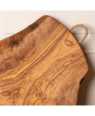 Olivewood Charcuterie Board with Rope Handle