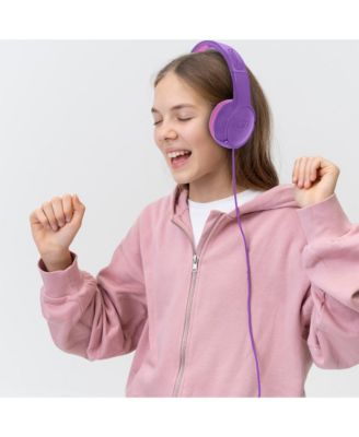 - KB2 Kids Bluetooth Wireless Headphones -Volume Safe Limit 85db -On-The-Ear Adjustable Headset - Purple