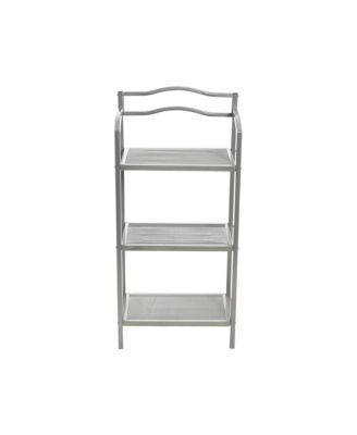 3-Tier Metal Bathroom Storage Shelf, Silver
