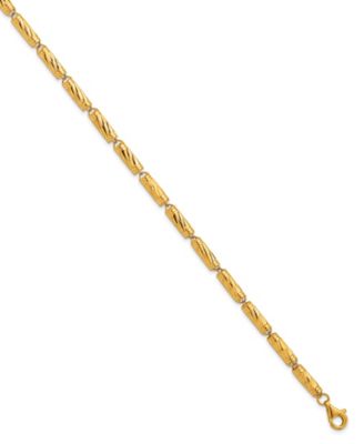 Bamboo Chain Necklace in 24k Yellow Gold