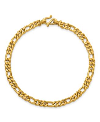 Macy's - Figaro Chain Bracelet in 24K Yellow Gold