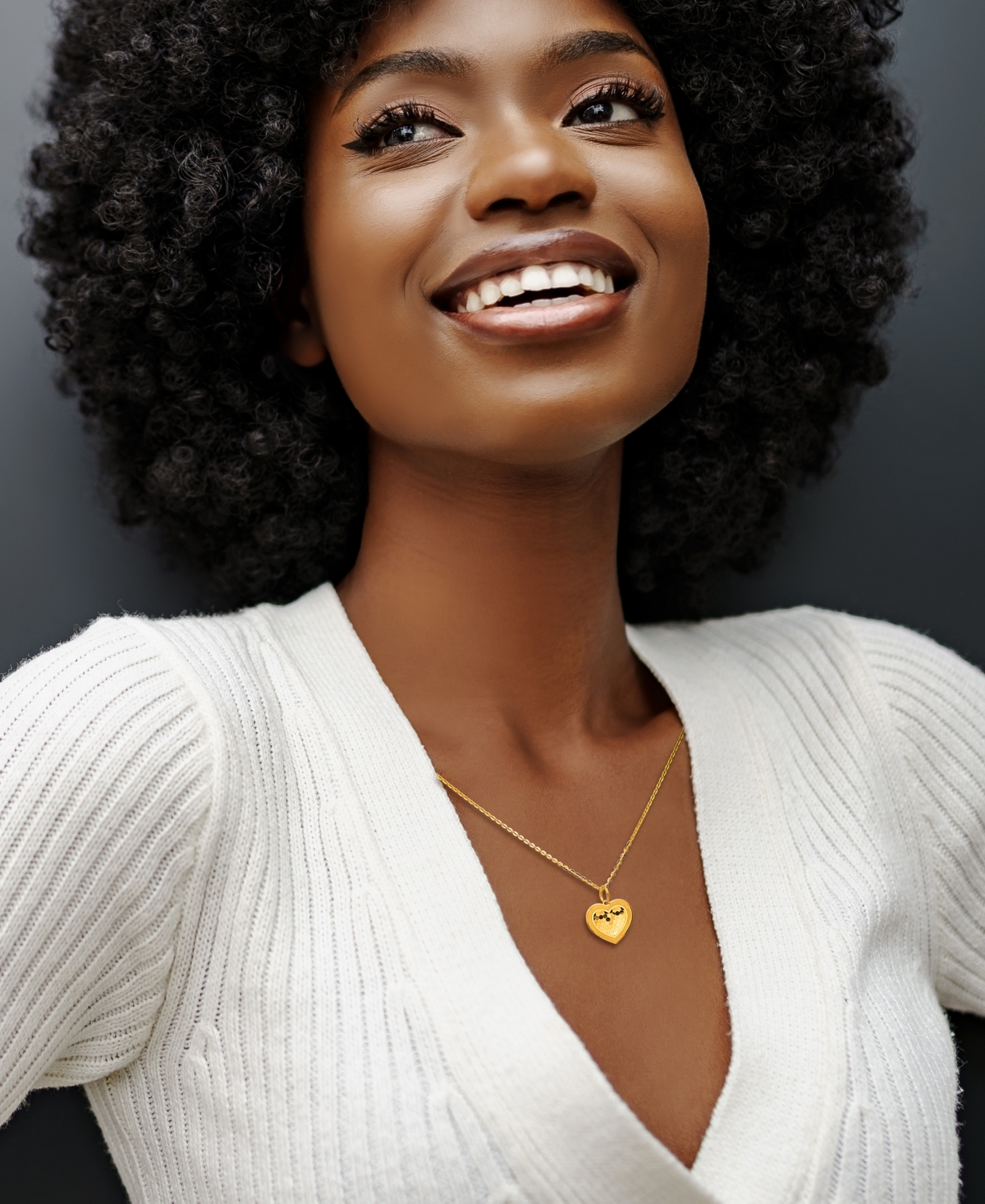 Macy's Heart Cable Chain Pendant Necklace in 24k Yellow Gold