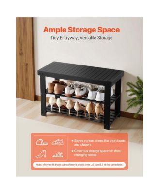 3-Tier Shoe Rack Bench for Entryway Shoe Storage Organizer