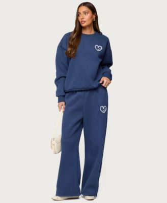 Women's Love Wide Leg Sweatpants