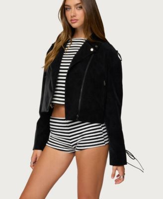 Women's Ryder Faux Suede Biker Jacket