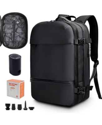 Vacuum Compression Travel Backpack, 60L Expandable VacPack with Pump, Ideal for Business Laptop Travel (Electric Air Pump Included)