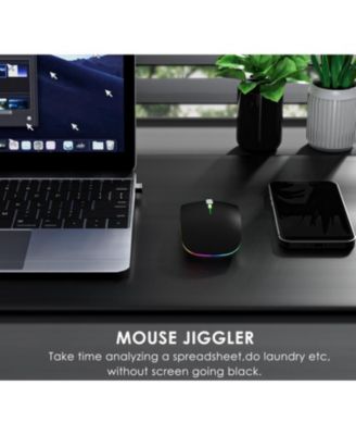 Dual-Mode Virtual Mouse Anti-Sleep Device - Ergonomic Design, Automatic Cursor Movement to Prevent Screen Lock - Black