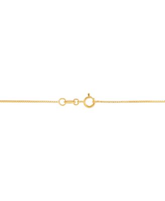 Solid Box Chain Necklace in 14k Yellow Gold