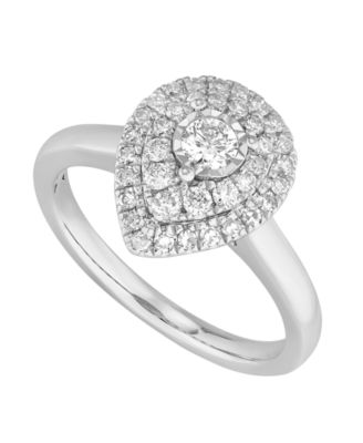 Macy's - Diamond Engagement Ring (1/2 ct. t.w.) in 10K White Gold