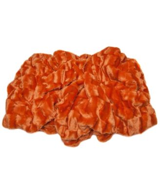 Premium Fuzzy Faux Fur Microfiber Polyester Reversible Throw Blanket, Throw