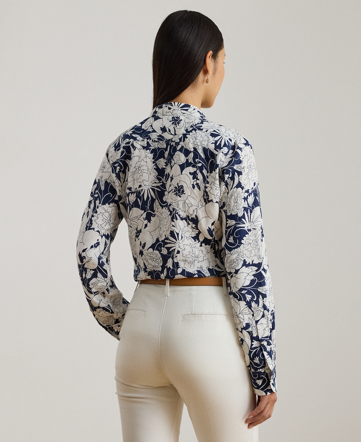 Lauren Ralph Petite Relaxed Fit Floral Print Shirt