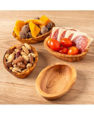 Set of 4 Olivewood Aperitivo Bowls -