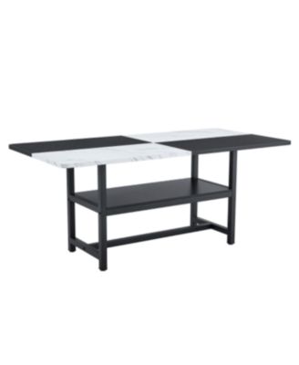 Streamdale 71" Black and White Checkered Table