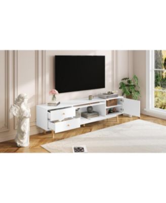 Streamdale 70" TV Stand for TVs up to 80", Minimalist Console Table with Drawers