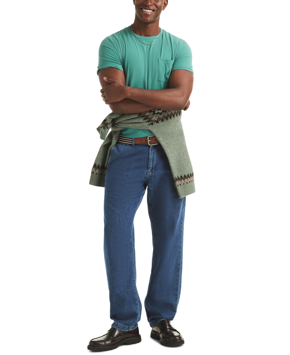 Nautica Men's Classic-Fit Solid Crew Neck Pocket T-Shirt