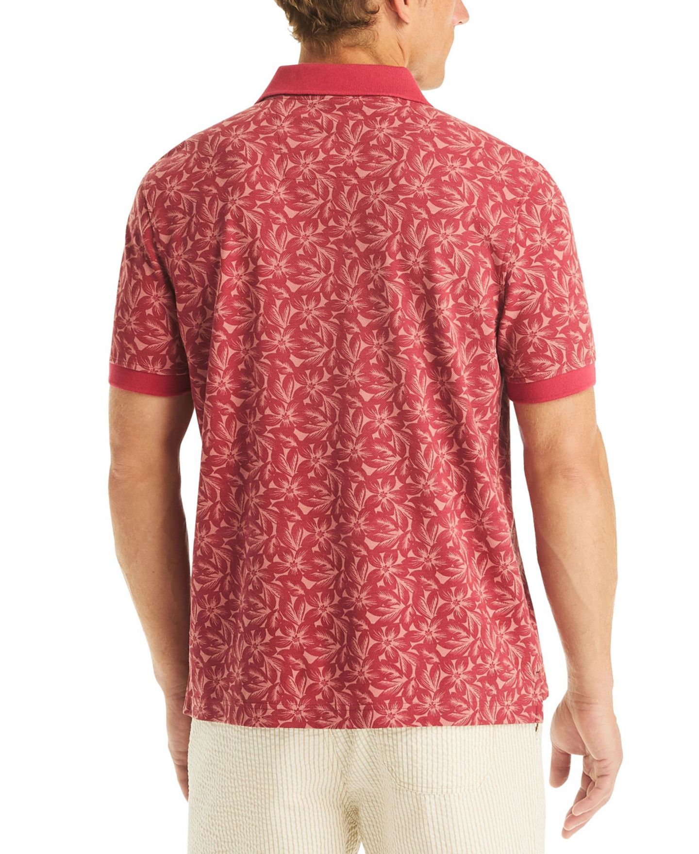 Мужское поло Nautica Classic-Fit Printed Polo Shirt, цвет: Океанский гранатовый — фото 2