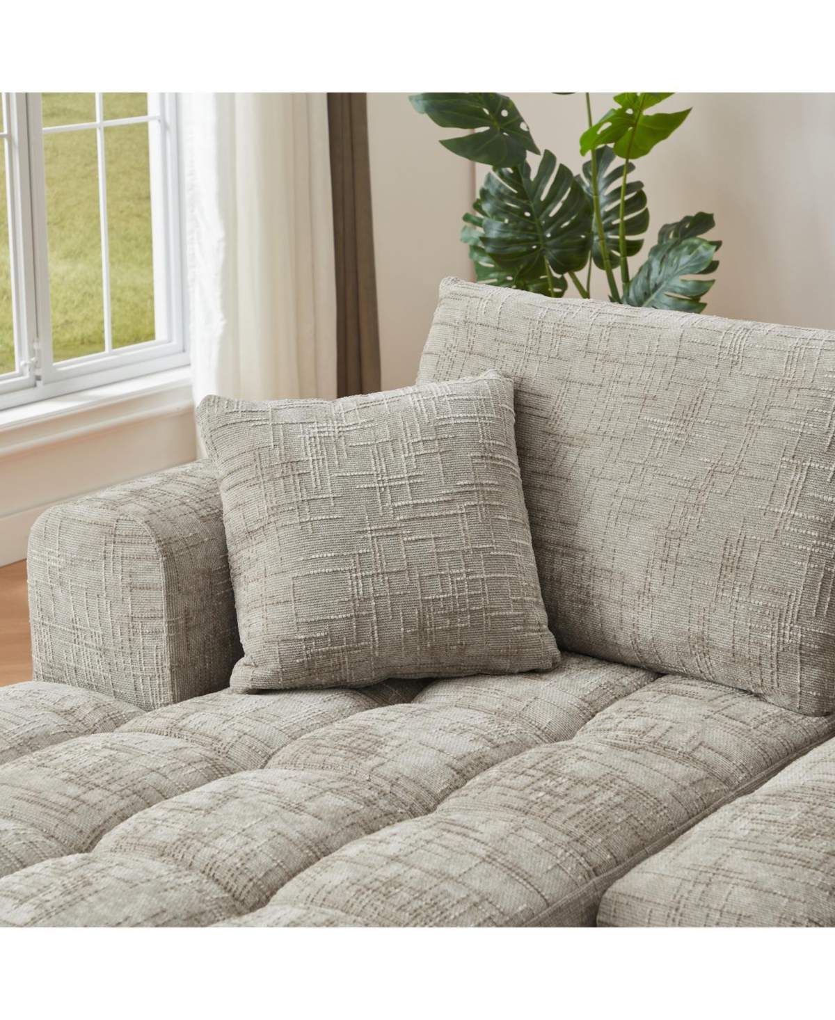 Streamdale Chenille L-Shape Luxury Sectional Oversized Sofa Sleeper Couch