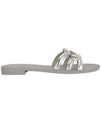 Women's Elyho Jelly Cutout Logo Flat Sandals