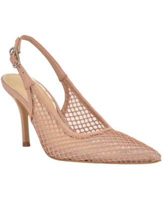 Women's Pandy Mesh Pointed Toe Slingback Stiletto Pumps