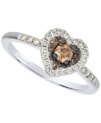 Chocolate Diamond (0.24 ct. t.w.) & Vanilla Diamond (0.19 ct. t.w.) Ring in 14k Vanilla Gold