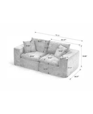 Modern Chenille Cloud Sofa - Freely Combinable & Comfortable