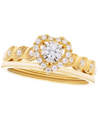Diamond Bridal Set (1/4 ct. t.w.) in 10k Gold