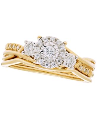 Diamond Bridal Set(1/4 ct. t.w.) in 10k Two Tone Gold