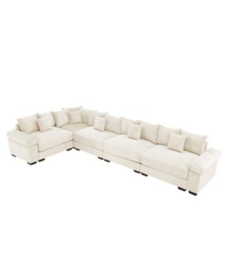 Streamdale Oversized Cloud Modular Sectional Couch, Convertible, Deep Seat, Cream