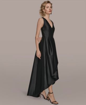 Women's Sleeveless Asymmetrical V-Neck Ball Gown