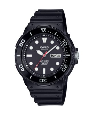 Men's Analog Black Resin Watch 44.6mm