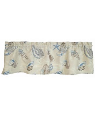 100% Cotton High Quality Beachbound Tailored Window Valance with 1.5" Rod Pocket 50" W X 12" L Blue