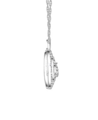 Diamond (1/2 ct. t.w.) Heart Pendant Necklace in 10k White Gold