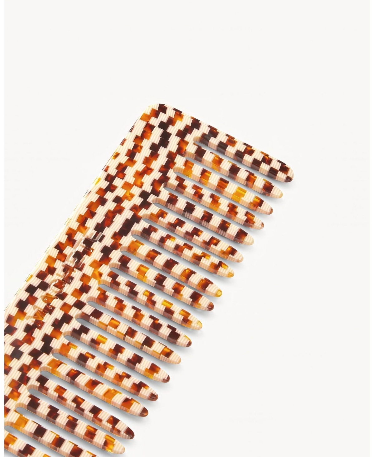 No. 2 Comb in Tortoise Checker