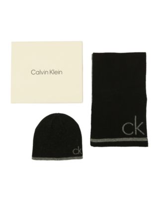 Men's Fuzzy Scarf and Hat, 2-Piece Set