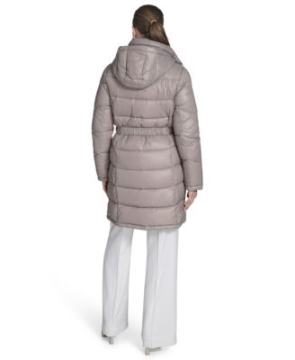 Women's Stand Collar Belted Puffer Coat
