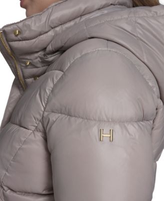 Women's Stand Collar Belted Puffer Coat