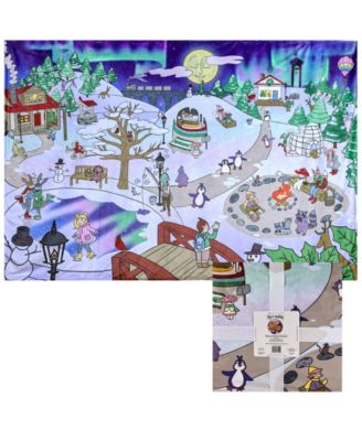 Baby and Toddler Winter in The Woodlands Christmas Seek-and-Find Interactive Blanket, Large