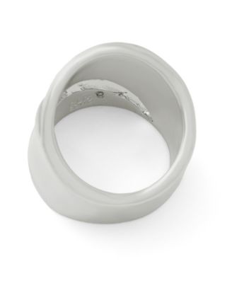 Silver Vintage Openwork Statement Band Ring