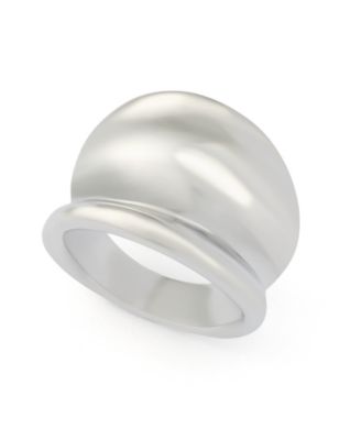 Silver Vintage Sculpted Statement Band Ring